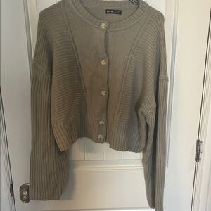 Light gray/brown button up cardigan